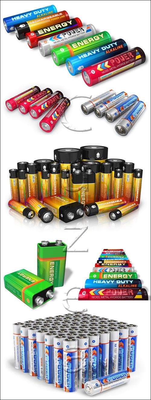 Battery alcaline, 6 - stock photo
