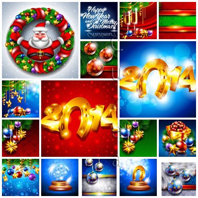 Merry christmas decoration, part 41 - vector stock