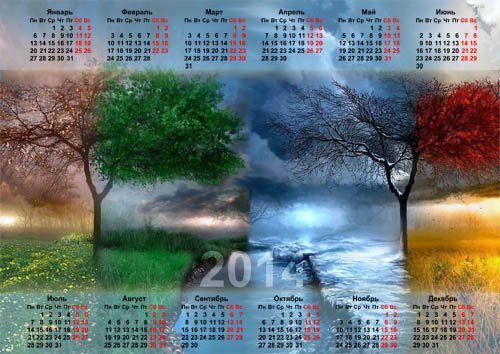  Календарь - 4 поры года природы 