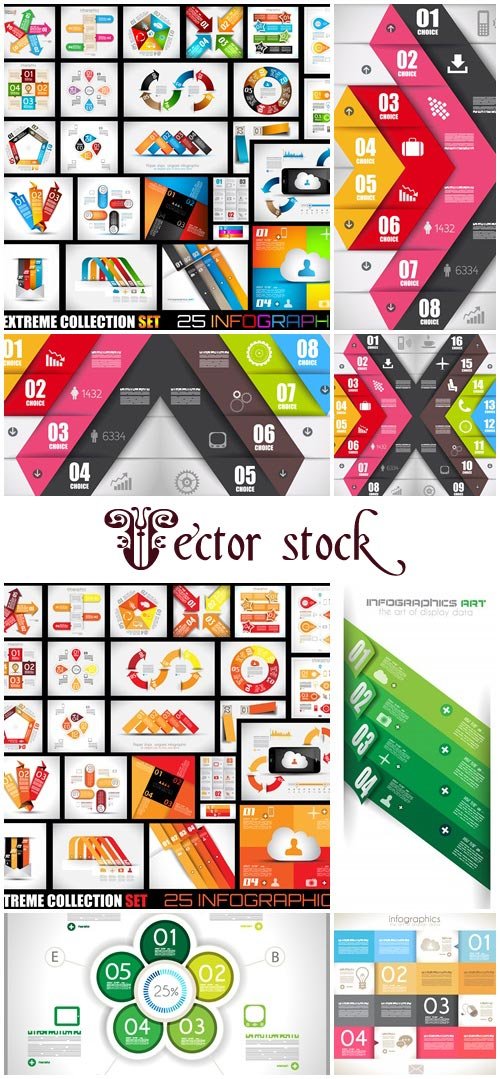 Infographic collection, part 68 - vector stock