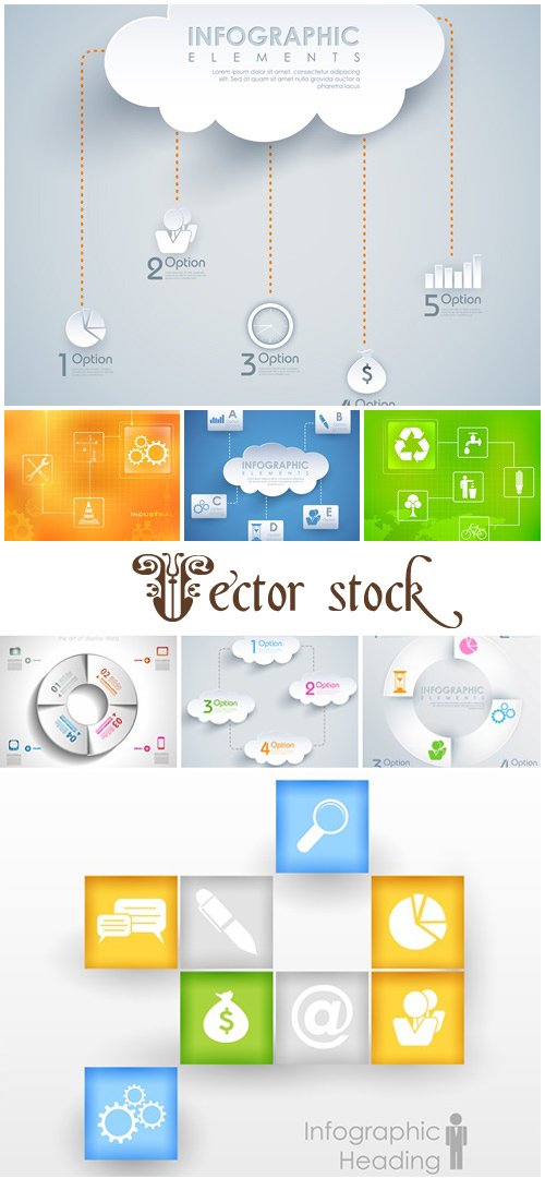 Infographic collection, part 70 - vector stock
