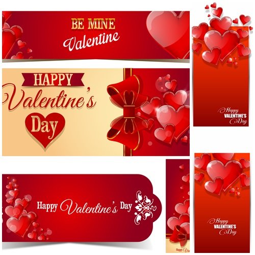 Vector collection for Valentines Day, 14 February, part 24