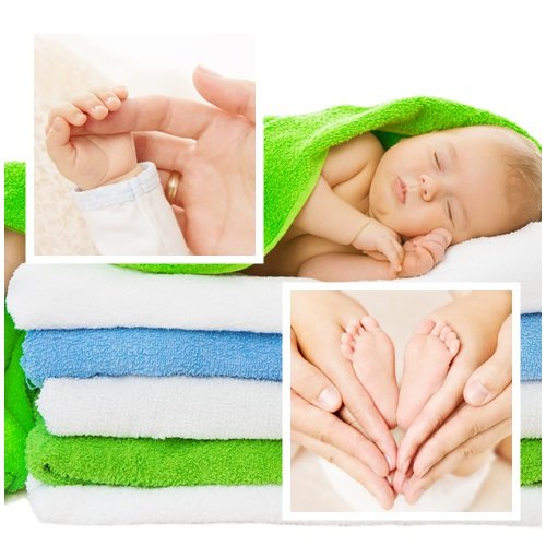 Small baby and mother hands, 9 - stock photo