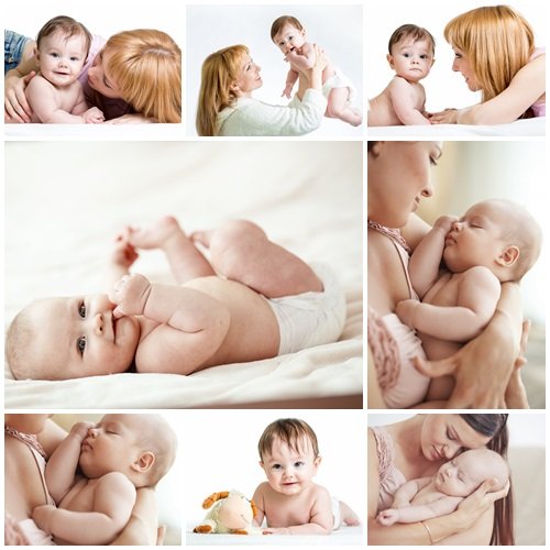 Young mother and baby, part 8 - stock photo