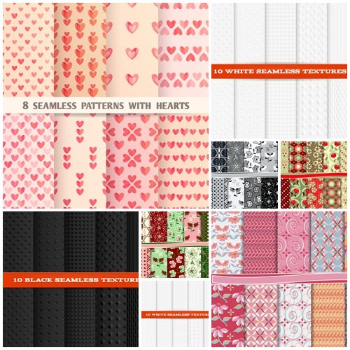 Vector collection of textures for holidays 
