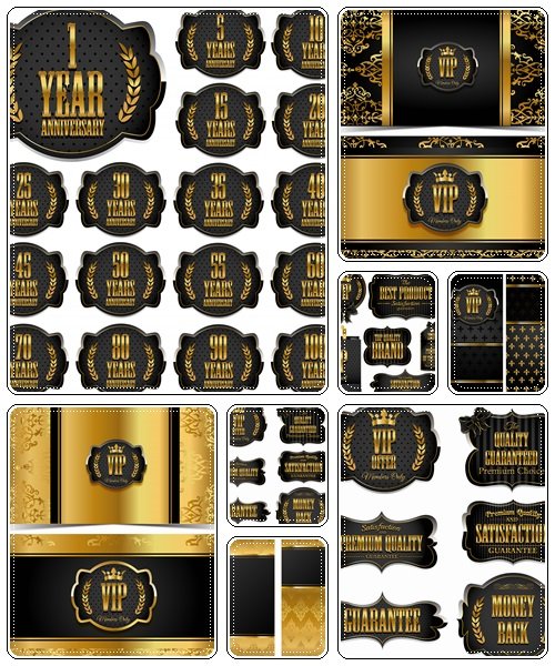 VIP banners and labels  - vector stock