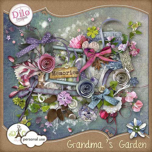 Романтический винтажный скрап-комплект - Бабушкин сад 