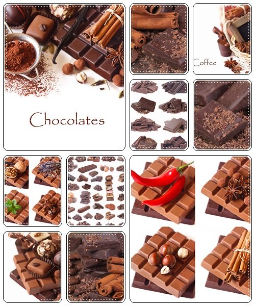 Chocolate backgrounds  - stock photo