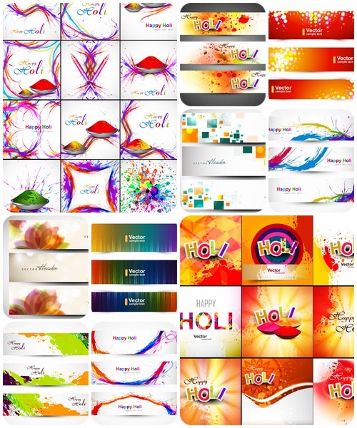 Holiday abstract color banners  - vector stock