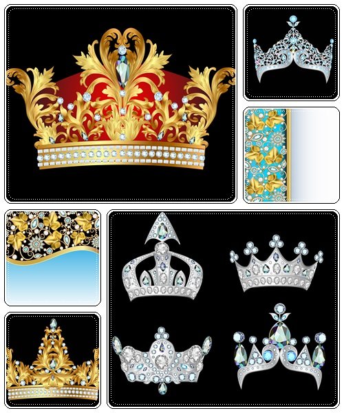 Crown from jewerly  - vector stock