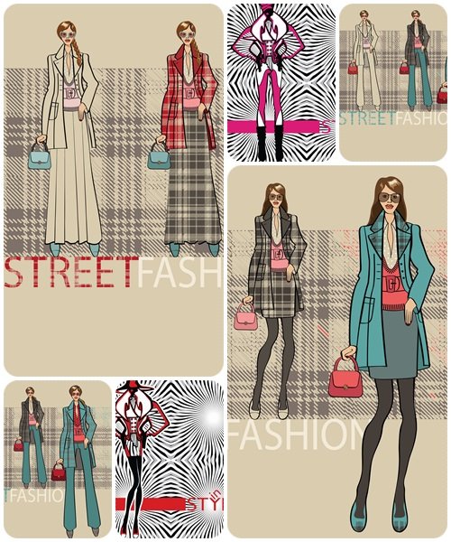 Street fashion  - vector stock
