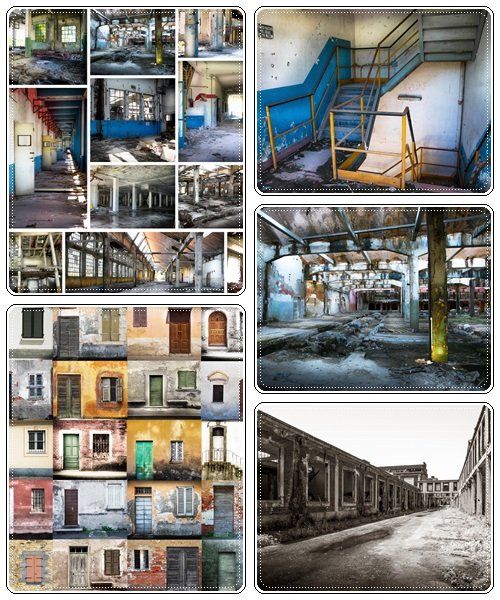Industrial collage - stock photo