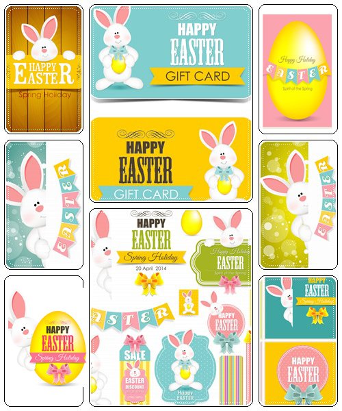 Easter vintage elements, 29  - vector stock