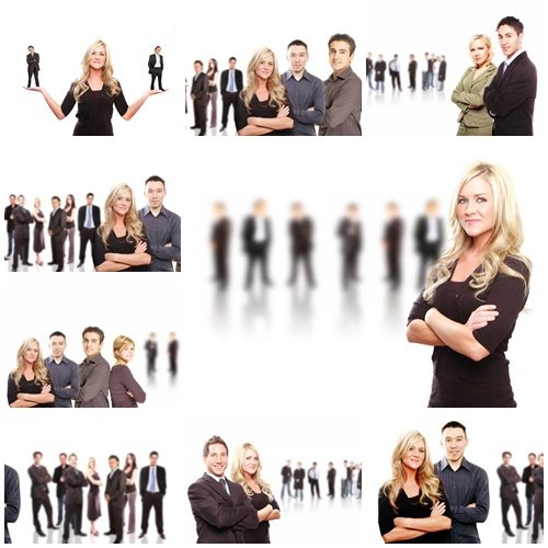 Business people collage - stock photo