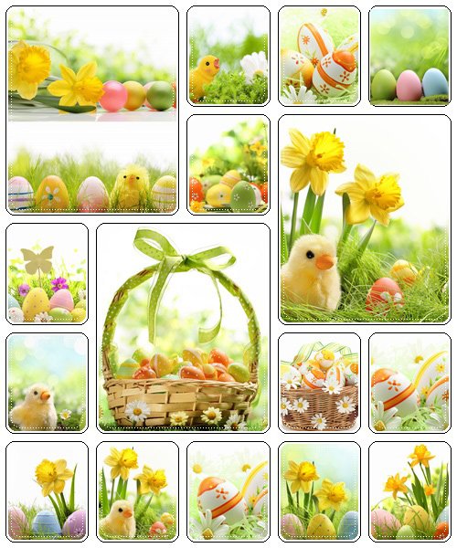 Easter backgrounds 2014 - stock photo