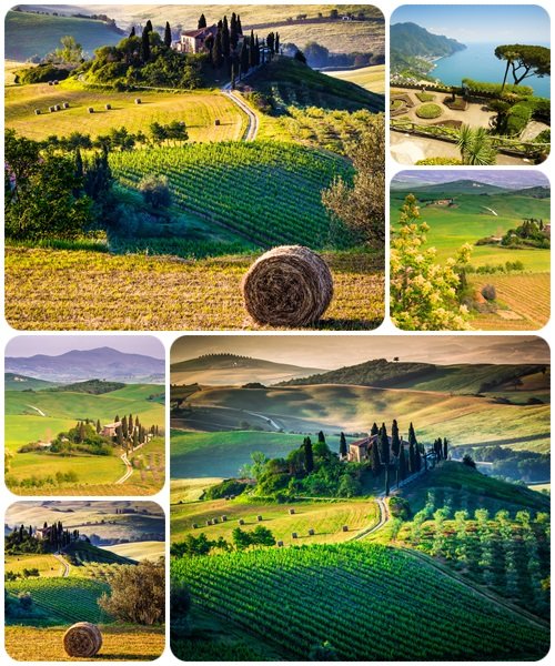 Italian Landscape, Tuscany - Stock Photo