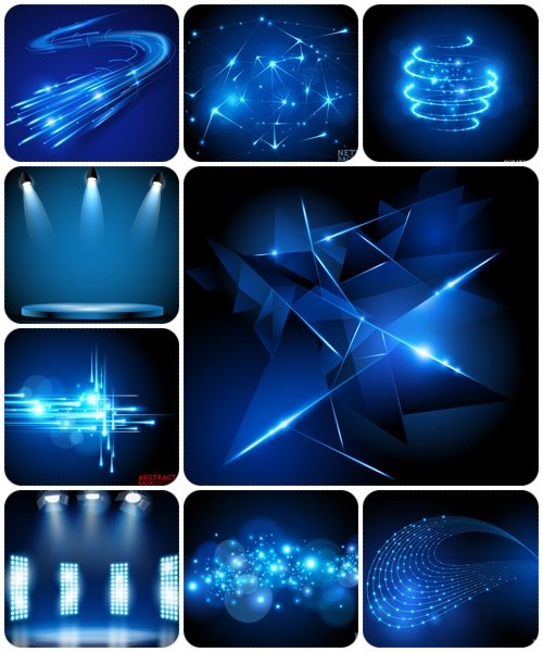 Abstract blue backgrounds, 25 - vector stock