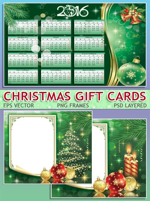   -  | Calendar holidays Christmas (PNG frames) 